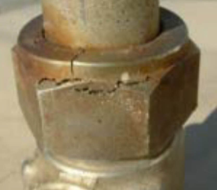 Corrosion on fitting