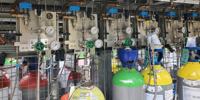 Gas distribution system at chemical company